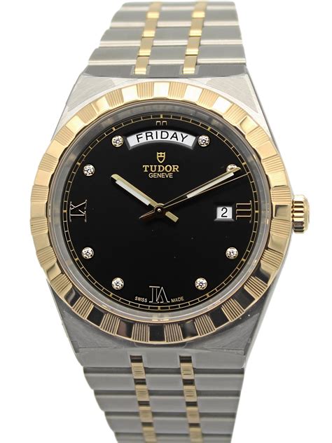 tudor royal black 41mm|tudor royal 41mm diamond.